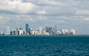 Miami, from Biscayne Bay.